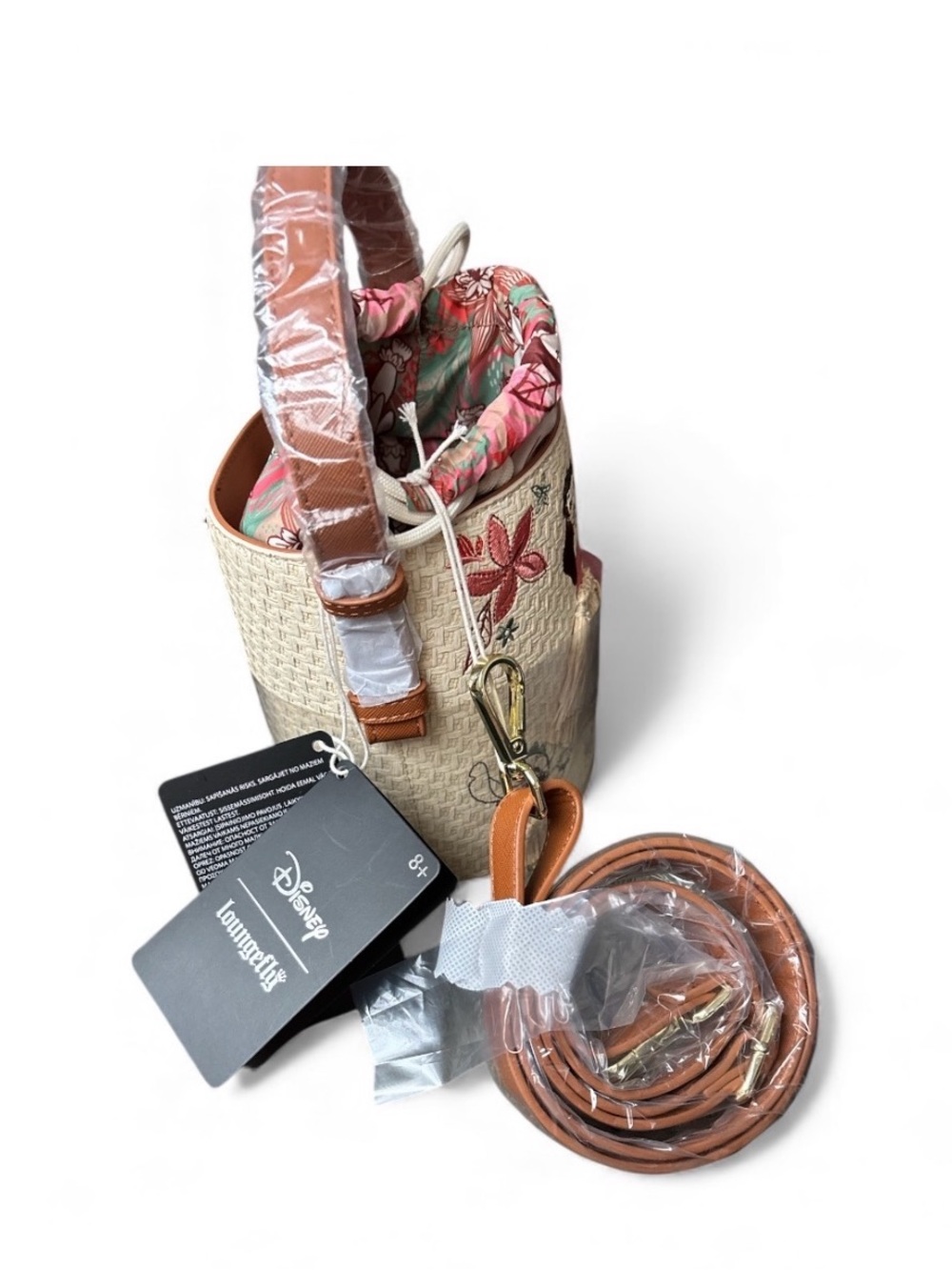 Loungefly Raffia Hula Bucket Bag - Picture 2 of 4